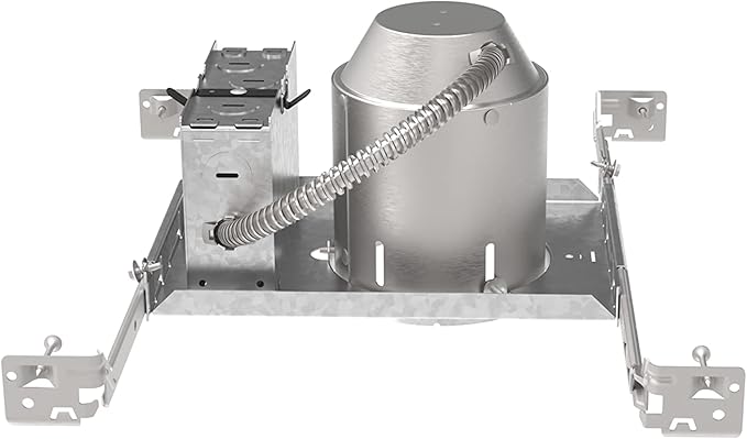 Juno 4" Quick Connect Housing for LED Recessed Lights for New Construction, IC Rated, Air-Loc Sealed LED Recessed Light Housing, Includes Prewired Junction Box for Ceiling Lighting, 6-Pack