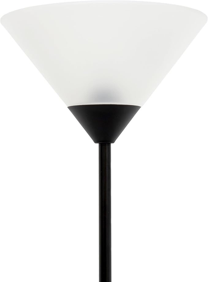 Simple Designs LF1052-BLK 70" Contemporary Classic Metal Uplight Floor Lamp, for Ambient Lighting, Living Room, Bedroom, Black