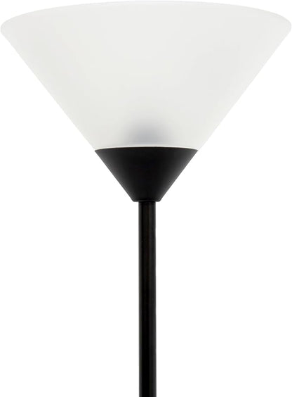 Simple Designs LF1052-BLK 70" Contemporary Classic Metal Uplight Floor Lamp, for Ambient Lighting, Living Room, Bedroom, Black