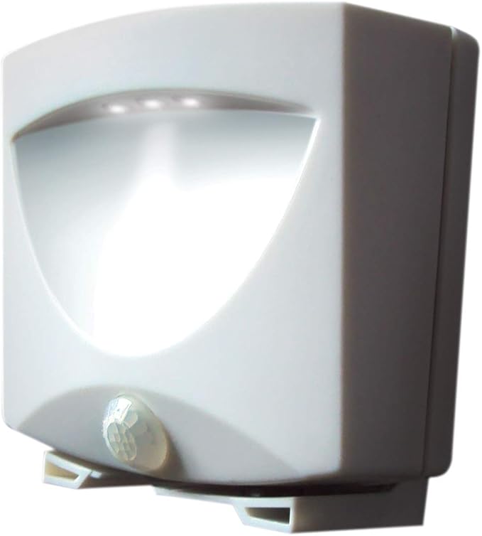 Maxsa 43341 Motion Activated Weatherproof Indoor / Outdoor Wireless LED Night Light, (3-Pack) - White