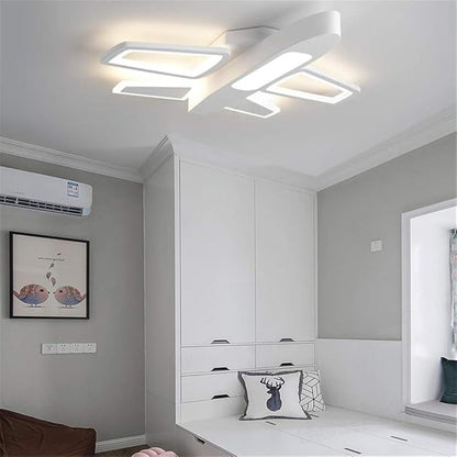 RUNNUP Acrylic Cartoon Airplane Ceiling Lamp Boy Bedroom Creative LED Flush Ceiling Light Stepless Dimming for Kindergarten Children Bedroom Kids Room Study Room, White