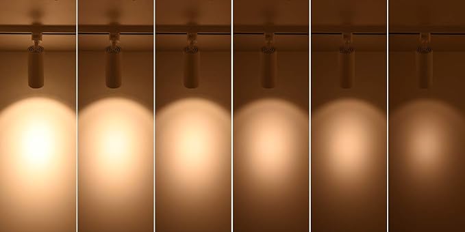 mirrea 16.5W Dimmable LED Track Lighting Heads Compatible with Single Circuit H Type Rail Ceiling Spotlight 90 CRI 24° White Finish Pack of 6 (3000K Warm White)