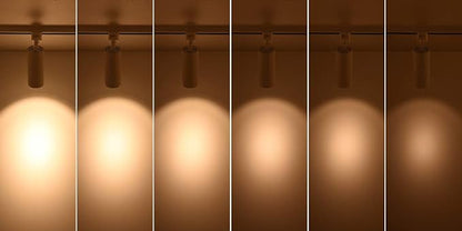 mirrea 16.5W Dimmable LED Track Lighting Heads Compatible with Single Circuit H Type Rail Ceiling Spotlight 90 CRI 24° White Finish Pack of 6 (3000K Warm White)