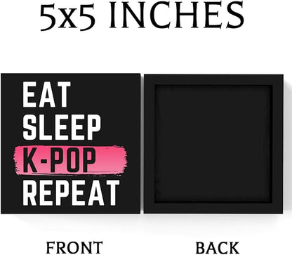 K-pop Decor, Just a Girl Who Loves K-pop K-pop Room Decor Wood Sign, Girls K-pop Gifts Rustic Anime Lovers Wooden Sign for Home Living Room Girl Bedroom Decoration Gifts