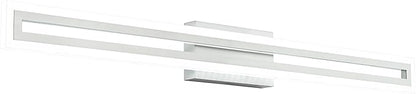 SOLFART Bathroom Lighting Fixtures Over Mirror Brushed Nickel 40 Inch Led Vanity Light 6000K