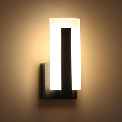Hardwire Modern Wall Sconces with Stepless Adjustable 10%-100% 7W Acrylic LED Wall Light Brightness Suitable for Living Room Corridor Bedside (Warm White 3000K 1 Pack)
