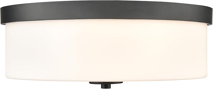 ML Lighting 214102-MB Laphia 13.25" Wide 2-Light Flushmount - Matte Black