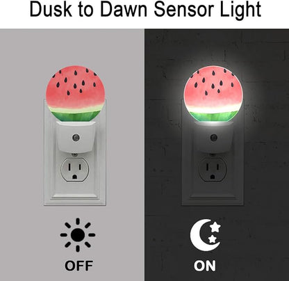 Watermelon Night Light Plug-in Sleep Lamp Led Dusk to Dawn Night Light for Bedroom