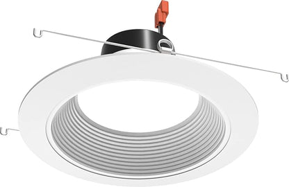Juno 6 in. 2700K Soft White LED 1000 Lumen Retrofit Downlight Baffle Trim Module, White