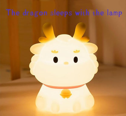 Little Dragon Kids Night Light, Cute Animal Soft Silicone LED Color Changing Lamp，Rechargeable Nursery Bedside Bedroom Table Decor, Best Birthday Christmas Gift for Kid Girl Boy