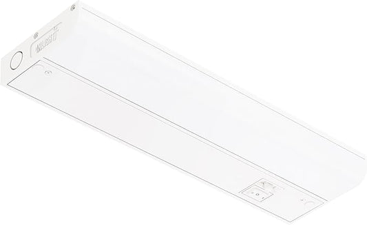 GETINLIGHT 12-inch Hardwired Only 5 Color LED Under Cabinet Lighting, Selectable 2700/3000/4000/5000/6000K, Dimmable, Matte White Finished, ETL Listed, IN-0201-11-WH-5C