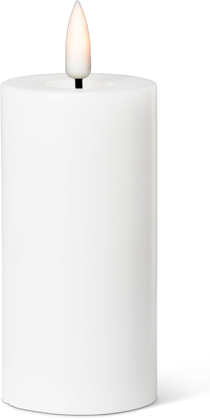 Abbott Collection Wax LED Flameless Pillar Candle - White (2x4 H)