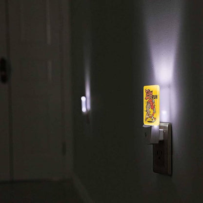LED Night Light Plug into Wall with Dusk to Dawn Light Sensor White Energy Efficient Funky Turkey Run Nightlight for Bedroom Bathroom Hallway Living Room Kitchen