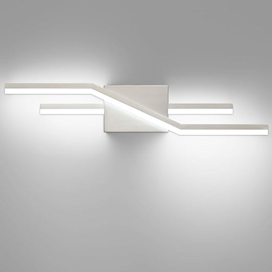 SOLFART Bathroom Light Fixtures Brushed Nickel 24 Inch Dimmable Vanity Lights Modern Led Lights for Bathroom
