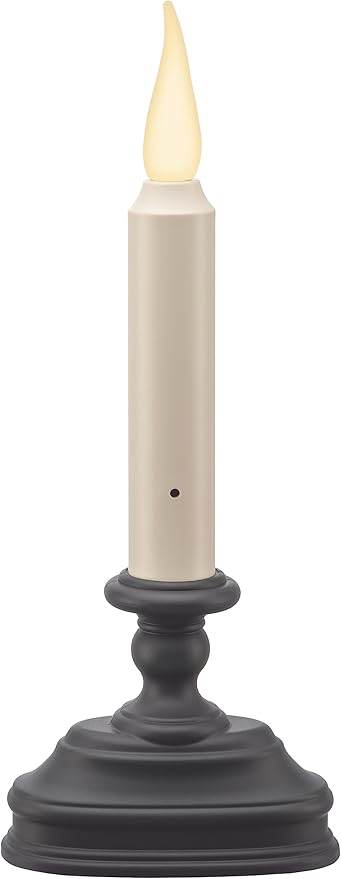 Xodus Innovations FPC1620A-6 Battery Operated 9 Inch Window Candle New Dynamic 3 D Warm White Flicker Flame, with 3 Position Switch and Automatic On Timer, Pack of 6, Black/Aged Bronze
