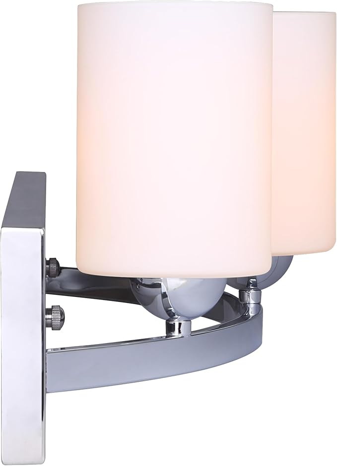Canarm IVL370A03CH-O Ltd Hampton 3 Light Vanity with Flat Opal Glass, Chrome