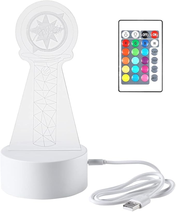 WGEEEY Kpop Stray Kids 16 Colors LED USB Acrylic Night Light with Remote Control for Home Room Decoration