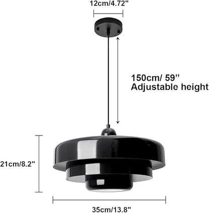 2-Pack Black Pendant Lights, Adjustable Industrial Farmhouse Hanging Lamps for Kitchen Island Over Sink, Dining Room, Hallway, Entryway Ceiling Light Fixtures