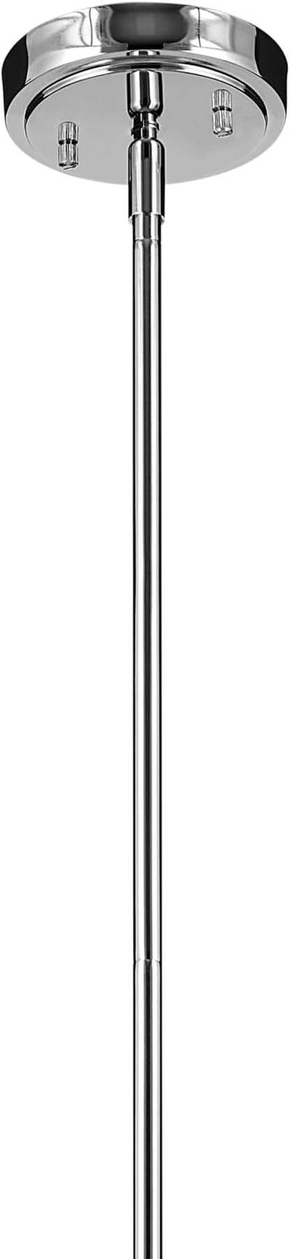 Everly 15.25" 1-Light Bell Pendant with Clear Seeded Glass in Chrome, for a Kitchen Island, Dining Nook, or Home Bar, (15.25" x 10.5") 42141CHCS