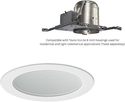 Juno VuLite 6 Inch Recessed Light Trim, Air-Loc and Wet Rated Recessed Lighting Trim for New Construction and Remodel, Conical Downlight Baffle Trim, Fits IC23, IC22, IC22R Can Light Housings