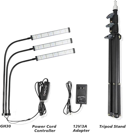 Grow Light with Stand,150W 252 LEDs 6000K Full Spectrum White Floor Lamp UV Plant Lights for Indoor Plants,5 Dimmable Levels & Auto On/Off Timer 4 8 12 Hrs