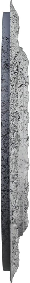 Ekena Millwork CM15LIUWC 15-3/8" x 7" x 1" Lisbon Ceiling Medallion, Ultra Pure White Crackle