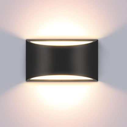 Black Modern LED Wall Sconce,Warm White 3000K Indoor Wall Lights 1 Pack Hardwired Up and Down Wall Mount Light for Bedroom Living Room Bathroom Hallway Entryway Stairwell (with G9 Bulbs)