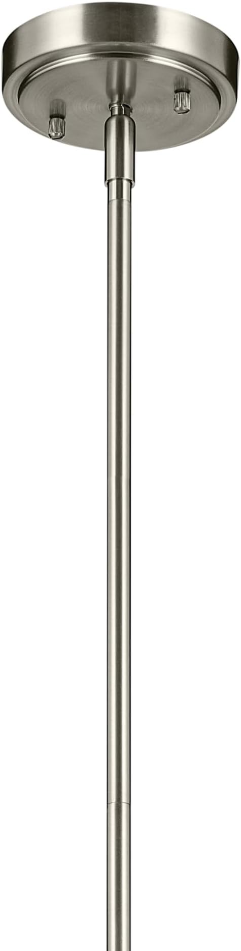 Kichler Everly 1-Light Bell Pendant Light Fixture with Clear Seeded Glass in Brushed Nickel for Kitchen Island, Dining Room, or Home Bar, Modern Hanging Light (13.75" x 7"), 42456NI