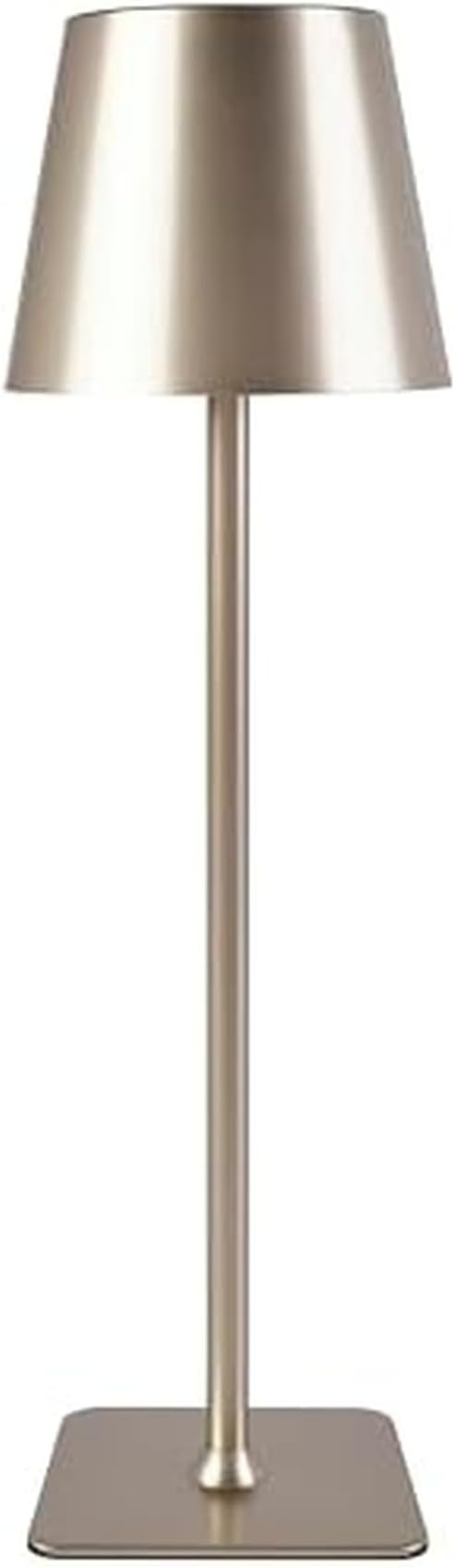 Mikasa Rechargeable LED Table Lamp, 15 Inch Aluminum Touch Control Accent Lamp with Stepless Dimming, 3 Color Temperatures, 5000mAh Battery, Up to 30 Hours Runtime, Home Decor Lamp for Living Room