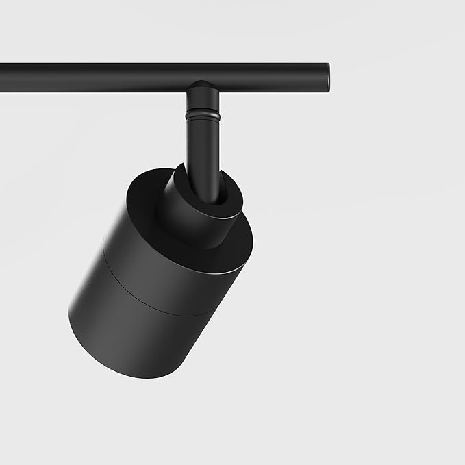 Shura Black 5-Light Track Light with Adjustable Heads, Integrated LED Bulbs, 4 ft. Track Lighting Kit Ceiling Light, 3000k, 2450 Lumens