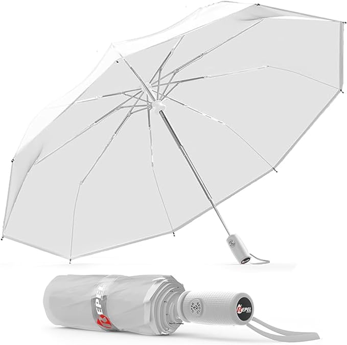 REPEL Windproof Travel Umbrella - Compact & Withstands Winds up to 85MPH , Strongest Premium Auto Folding Umbrella for Rain and Sun - Durable, Light & Portable for Women & Men , Fits Backpack & Cars