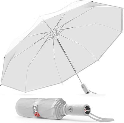 REPEL Windproof Travel Umbrella - Compact & Withstands Winds up to 85MPH , Strongest Premium Auto Folding Umbrella for Rain and Sun - Durable, Light & Portable for Women & Men , Fits Backpack & Cars