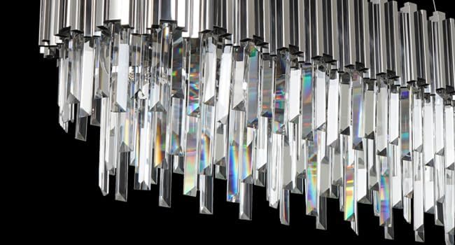 Rectangle Chrome Crystal Chandelier for Dining Room L51'' 19-Light Modern Chandeliers Lighting Fixture for Kitchen Island Over Table Linear Large