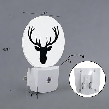 Deer Antler Night Light Plug-in Sleep Lamp Led Dusk to Dawn Night Light for Bedroom