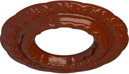 Ekena Millwork 15 3/8"OD x 7"ID x 1"P Lisbon Ceiling Medallion Fits Canopies up to 7" Ceiling Medallion, FireBrick