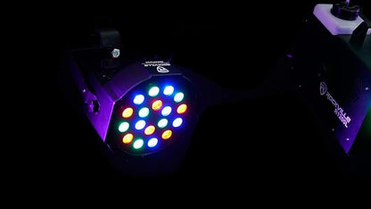 Rockville RockPAR50 24W LED RGB Par Can Wash Light with DMX, Sound-Activated Mode, Power Daisy-Chain, Dual Bracket for DJs and Club Lighting