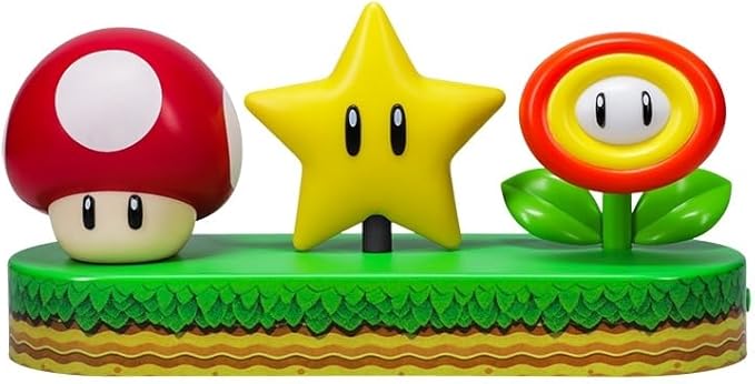 Paladone Super Mario Icon Light - Officially Licensed Mario Brothers Free Standing Desk Light, Gaming Room Decor and Merchandise for Boys and Girls, Nightlight Gift Accessory for Bedroom
