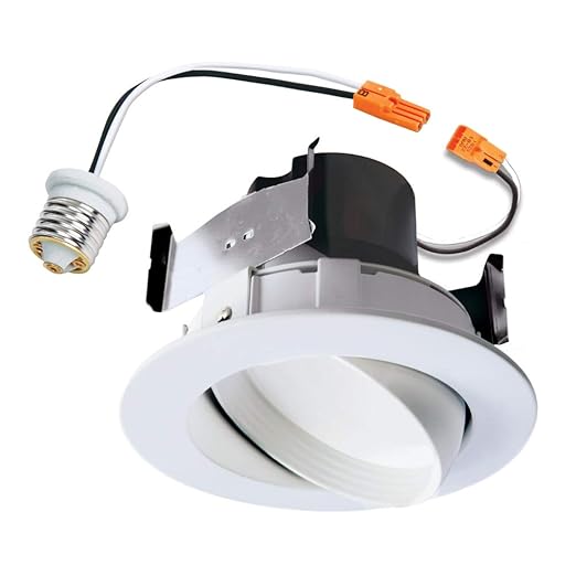 HALO RA406927WH 90CRI, 2700K, Very Wide Flood Integrated LED Recessed Trim, 4", White