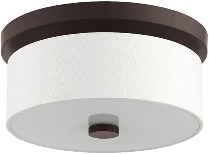 Livex Lighting 50862-91 Meridian 2-Light Ceiling Mount, Brushed Nickel