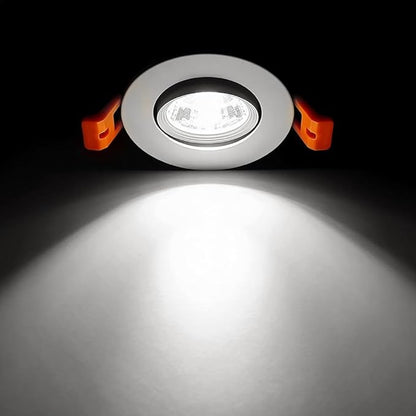 2Inch LED Recessed Ceiling Light, 3W Dimmable LED Downlight, Natural White 4000K, 60 Beam Angle COB Recessed Lights with Driver, 25W Halogen Bulbs Equivalent for Ceiling Lighting, White 6 Pack