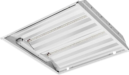 Lithonia Lighting 2x2 Lensed LED Troffer Light, Recessed LED Drop in Ceiling Light with Prismatic Lens for Grid Ceilings, 120 Volt, 4000K Cool White