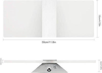 ChangM Modern LED Acrylic Wall Sconce 12W Cool White 6000K Up Down Lamp for Bedroom Corridor Stairs Bathroom Indoor Lighting Fixture Lamps Home Room Decor Not Dimmable No Plug(1 Pack)