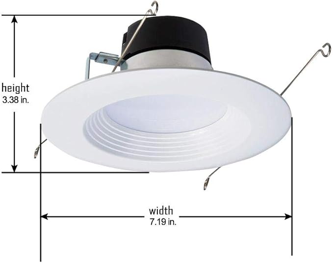 HALO LT 5 in / 6 in 6-Pack Indoor/Outdoor Recessed LED Retrofit Trim Can Lights 3CCT Selectable 3000K/4000K/5000K 600 Lumens Dimmable ENERGY STAR Certified
