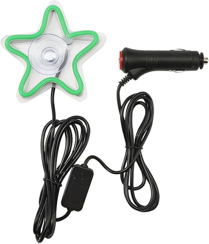 XhuangTech LED Neon Car Interior Lights, Green Ambient Decorative Lights for Cars, Trucks, UTVs, Vehicles, Universal Fit Car Accessories for Warm Atmosphere & Stylish Decoration (Five-Pointed Star)