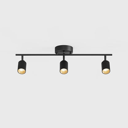 Shura Black 3-Light Track Light with Adjustable Heads, Integrated LED Bulbs, 2 ft. Track Lighting Kit Ceiling Light, 3000k, 1470 Lumens