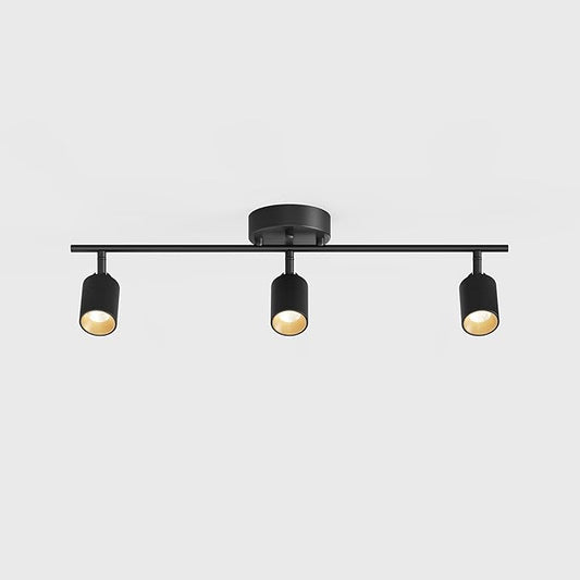 Shura Black 3-Light Track Light with Adjustable Heads, Integrated LED Bulbs, 2 ft. Track Lighting Kit Ceiling Light, 3000k, 1470 Lumens