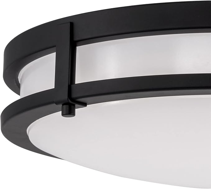 Design House Ripon 14.5 Inch Integrated LED Indoor Ceiling Light, Dimmable, Matte Black – Design House, 578641-BLK