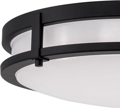 Design House Ripon 14.5 Inch Integrated LED Indoor Ceiling Light, Dimmable, Matte Black – Design House, 578641-BLK
