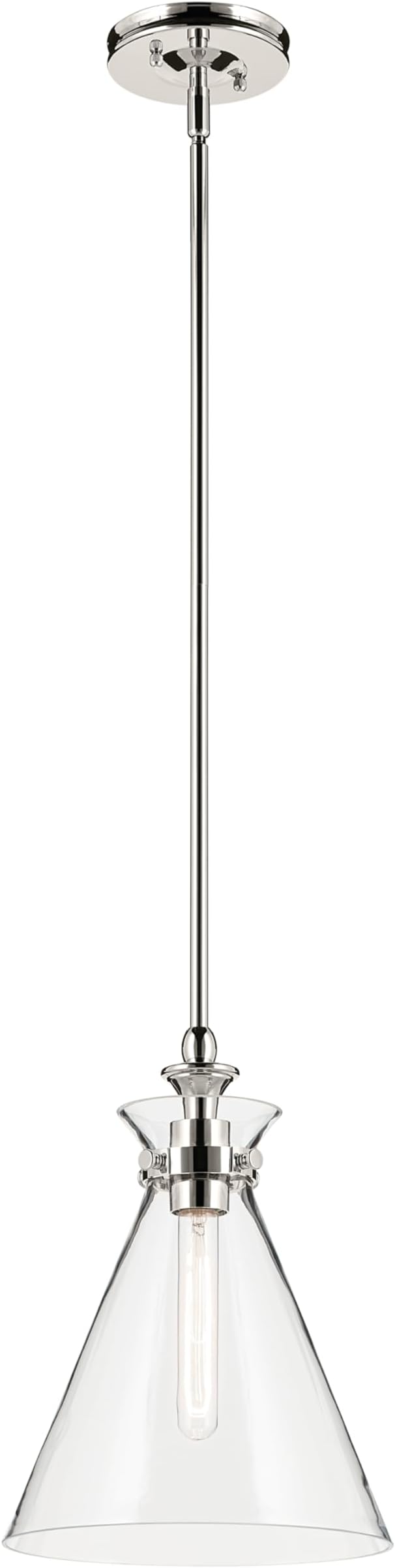 Kichler Larkin 3-Light Linear Pendant Light Fixture with Black Finish for Kitchen Island, Dining Room, and Bedroom Lighting, 42566BK