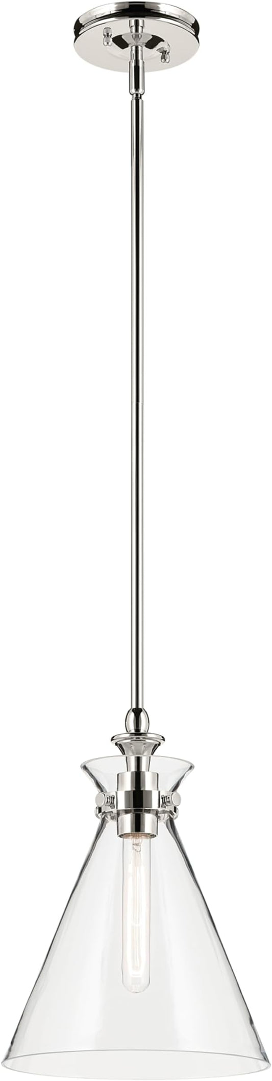 Kichler Larkin 3-Light Linear Pendant Light Fixture with Black Finish for Kitchen Island, Dining Room, and Bedroom Lighting, 42566BK